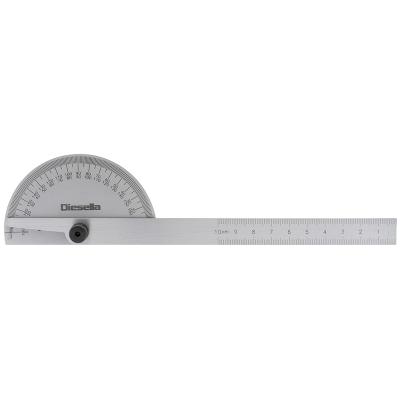 Protractor 85x150 mm with solid graduated arc